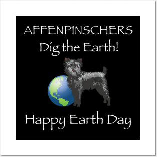 Affenpinscher happy earth day t-shirt Posters and Art